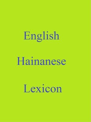 cover image of English Hainanese Lexicon